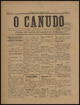 O Canudo [jornal], a. 1, n. 1. São Paulo-SP, 17 abr. 1897.