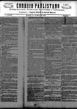 Correio paulistano [jornal], [s/n]. São Paulo-SP, 11 mar. 1877.