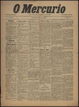 O Mercurio [jornal], a. 2, n. 10. São Paulo-SP, 15 fev. 1907.