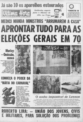 Última Hora [jornal]. Rio de Janeiro-RJ, 23 dez. 1969 [ed. vespertina].