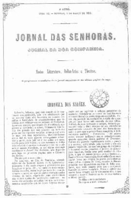 O Jornal das senhoras [jornal], a. 4, t. 7, [s/n]. Rio de Janeiro-RJ, 04 mar. 1855.