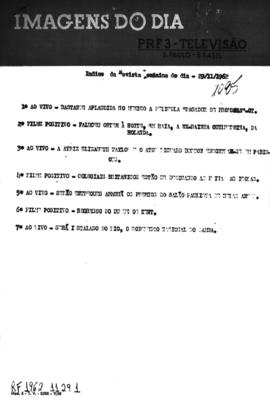 TV Tupi [emissora]. Revista Feminina [programa]. Roteiro [televisivo], 29 nov. 1962.