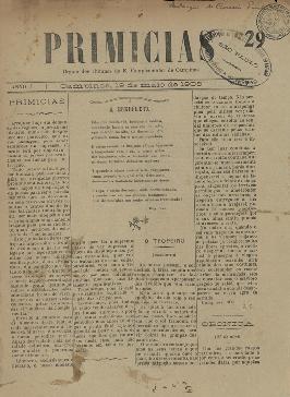 Primicias [jornal], [s/n]. Campinas-SP, 19 mai. 1908.