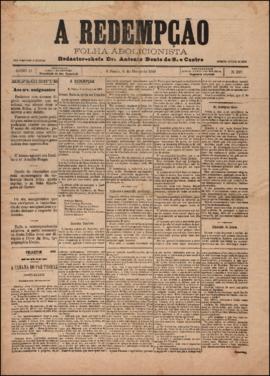 A Redempção [jornal], a. 2, n. 119. São Paulo-SP, 08 mar. 1888.