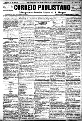 Correio paulistano [jornal], [s/n]. São Paulo-SP, 10 fev. 1883.