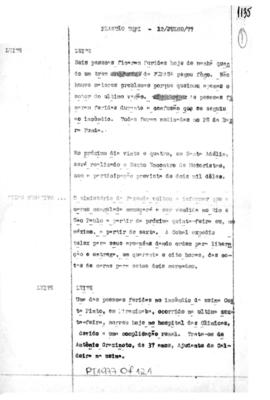 TV Tupi [emissora]. Plantão Tupi [programa]. Roteiro [televisivo], 12 jul. 1977.