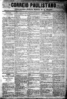 Correio paulistano [jornal], [s/n]. São Paulo-SP, 18 jun. 1883.