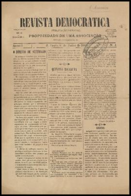 Revista democrática [jornal], a. 1, n. 4. São Paulo-SP, 08 jul. 1888.