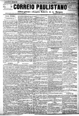 Correio paulistano [jornal], [s/n]. São Paulo-SP, 05 abr. 1883.