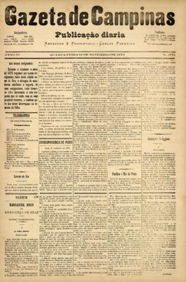 Gazeta de Campinas [jornal], a. 10, n. 1771. Campinas-SP, 12 nov. 1879.