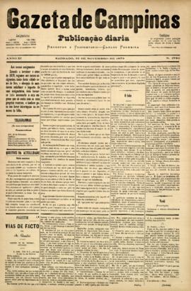Gazeta de Campinas [jornal], a. 10, n. 1780. Campinas-SP, 22 nov. 1879.