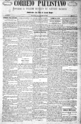 Correio paulistano [jornal], [s/n]. São Paulo-SP, 15 nov. 1878.