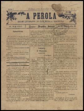 A Perola [jornal], a. 1, n. 6. São Paulo-SP, 02 set. 1893.