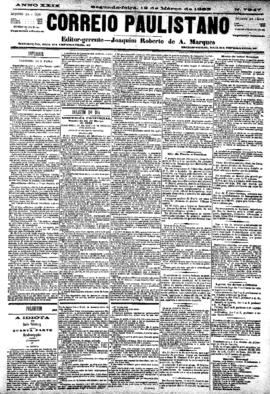 Correio paulistano [jornal], [s/n]. São Paulo-SP, 12 mar. 1883.