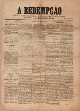A Redempção [jornal], a. 1, n. 32. São Paulo-SP, 28 abr. 1887.
