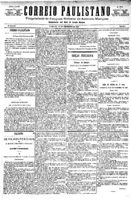 Correio paulistano [jornal], [s/n]. São Paulo-SP, 18 dez. 1880.