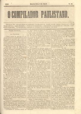 O Compilador paulistano [jornal], n. 50. São Paulo-SP, 06 abr. 1853.