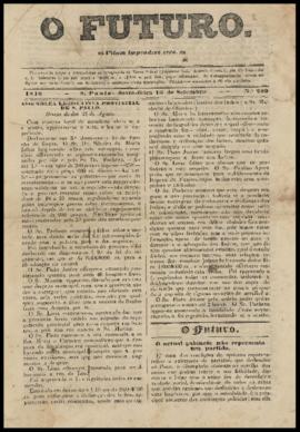 Futuro, O (1846-1848) [jornal], n. 209. São Paulo-SP, 15 set. 1848.