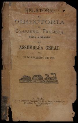 Relatório…, [nº 013], 2º sem. 1875. Criador(a): Companhia Paulista de Estradas de Ferro. São Paul...