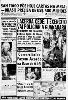 Última Hora [jornal]. Rio de Janeiro-RJ, 13 mar. 1963 [ed. vespertina].