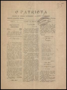 O Patriota [jornal], a. 2, n. 5. São Paulo-SP, 03 mai. 1899.