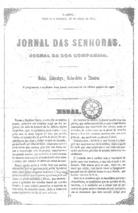 O Jornal das senhoras [jornal], a. 3, t. 5, [s/n]. Rio de Janeiro-RJ, 23 abr. 1854.