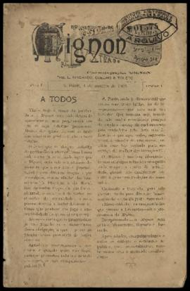 Mignon [jornal], a. 1, n. 1. São Paulo-SP, 04 out. 1908.