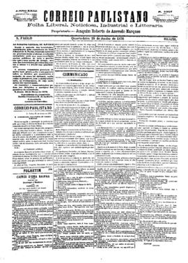 Correio paulistano [jornal], [s/n]. São Paulo-SP, 28 jun. 1876.