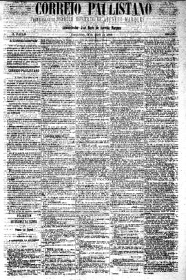 Correio paulistano [jornal], [s/n]. São Paulo-SP, 13 abr. 1880.