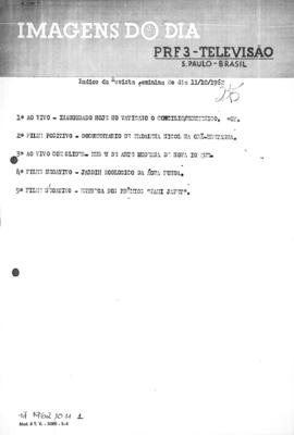 TV Tupi [emissora]. Revista Feminina [programa]. Roteiro [televisivo], 11 out. 1962.