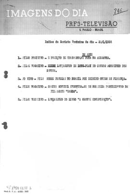 TV Tupi [emissora]. Revista Feminina [programa]. Roteiro [televisivo], 22 jan. 1964.