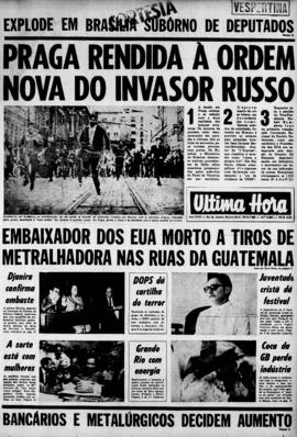 Última Hora [jornal]. Rio de Janeiro-RJ, 29 ago. 1968 [ed. vespertina].