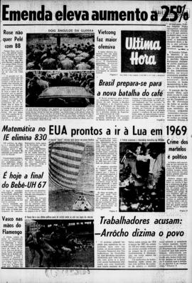 Última Hora [jornal]. Rio de Janeiro-RJ, 11 nov. 1967 [ed. vespertina].