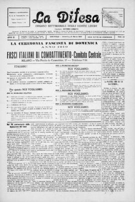 La Difesa [jornal], a. 3, n. 64. São Paulo-SP, 21 mar. 1926.