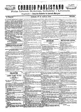 Correio paulistano [jornal], [s/n]. São Paulo-SP, 22 abr. 1876.