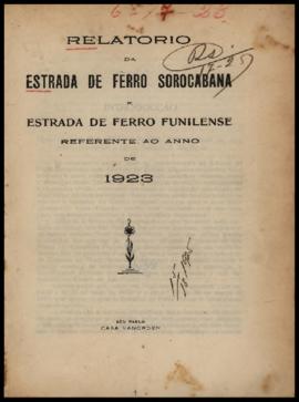 Relatório…, [s/n], 1923. Criador(a): Estrada de Ferro Sorocabana; Estrada de Ferro Funilense. São...