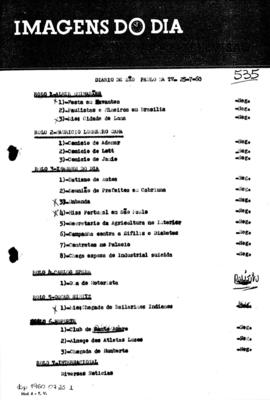 TV Tupi [emissora]. Diário de São Paulo na T.V. [programa]. Roteiro [televisivo], 25 jul. 1960.