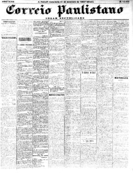 Correio paulistano [jornal], [s/n]. São Paulo-SP, 21 dez. 1900.