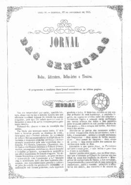 O Jornal das senhoras [jornal], t. 4, [s/n]. Rio de Janeiro-RJ, 27 nov. 1853.