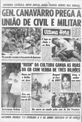 Última Hora [jornal]. Rio de Janeiro-RJ, 03 mai. 1969 [ed. vespertina].