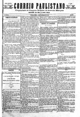 Correio paulistano [jornal], [s/n]. São Paulo-SP, 18 jan. 1881.