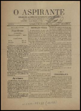 O Aspirante [jornal], a. 1, n. 22. São Paulo-SP, 25 jul. 1889.