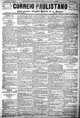 Correio paulistano [jornal], [s/n]. São Paulo-SP, 25 out. 1883.