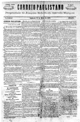 Correio paulistano [jornal], [s/n]. São Paulo-SP, 25 mai. 1878.