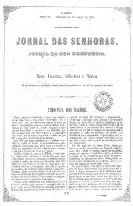 O Jornal das senhoras [jornal], a. 4, t. 7, [s/n]. Rio de Janeiro-RJ, 25 mar. 1855.