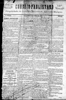 Correio paulistano [jornal], [s/n]. São Paulo-SP, 02 jul. 1878.