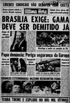 Última Hora [jornal]. Rio de Janeiro-RJ, 02 set. 1968 [ed. vespertina].