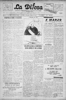 La Difesa [jornal], a. 43, n. 146. São Paulo-SP, 13 mar. 1927.
