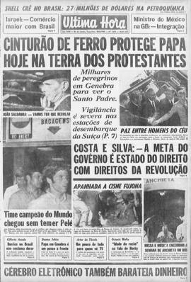 Última Hora [jornal]. Rio de Janeiro-RJ, 10 jun. 1969 [ed. matutina].