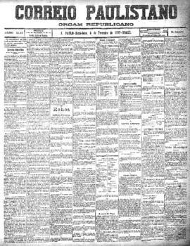 Correio paulistano [jornal], [s/n]. São Paulo-SP, 05 fev. 1897.